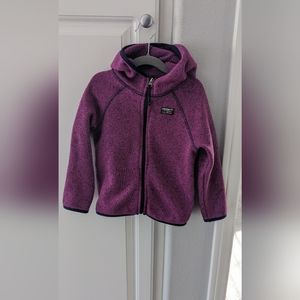 LL Bean Girls Purple Sweater Jacket (4T)